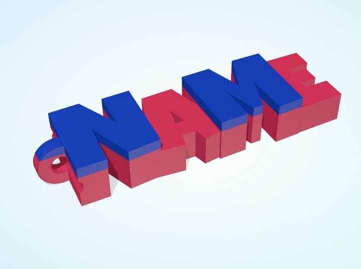 3D product preview: HighLow keyring