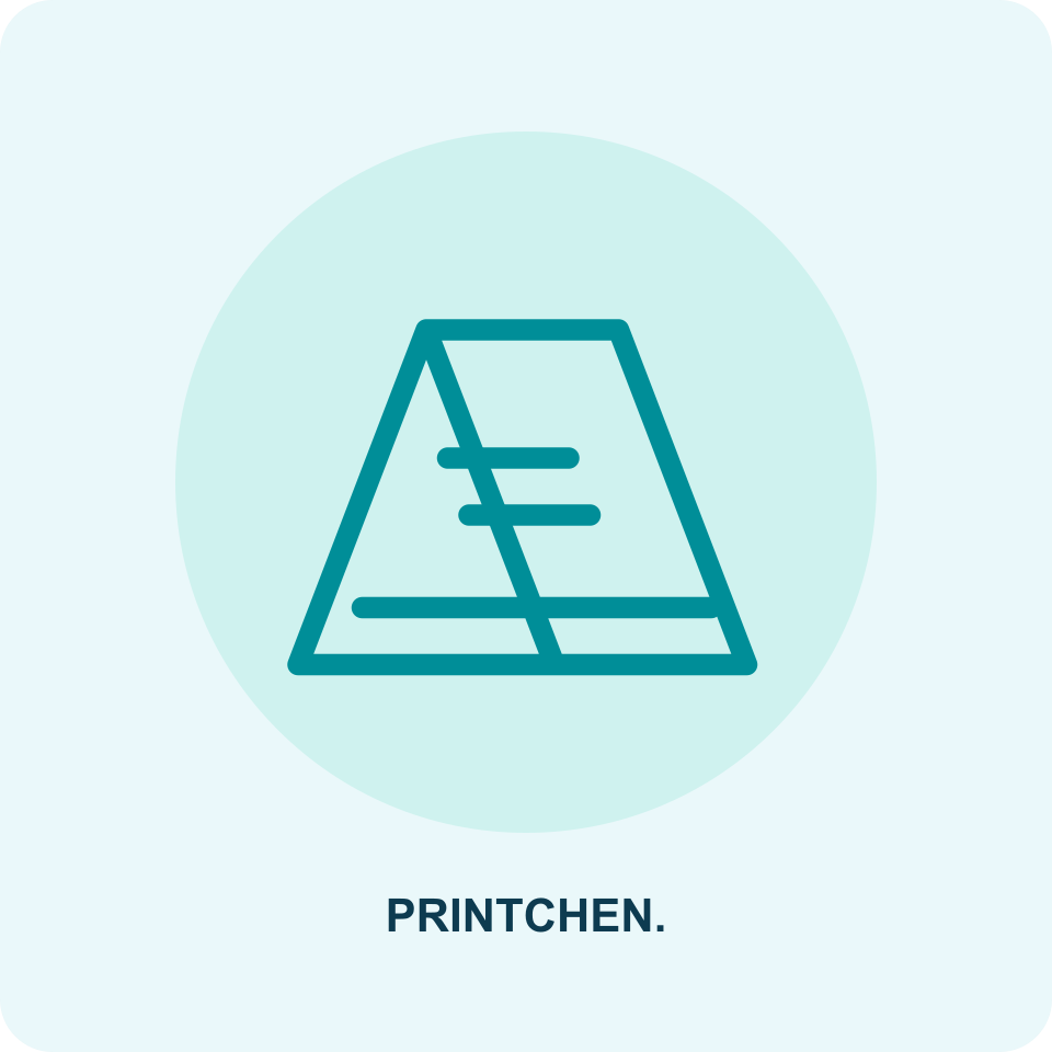 Produktillustration: Mini-Aufstellschild