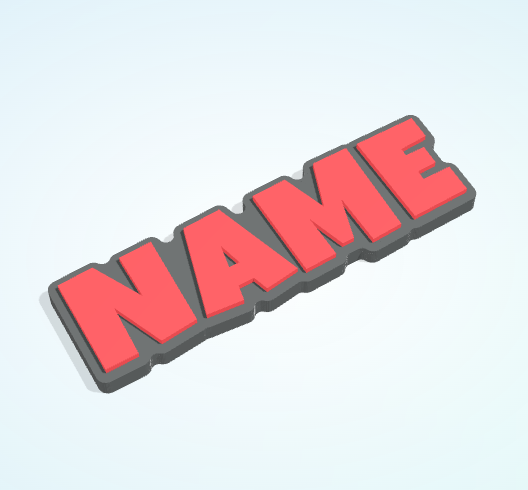 3D-Produktvorschau: Namensmagnet