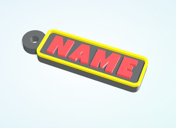 3D product preview: Keyring with magnet